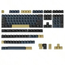 158 Keys Blue Samurai Keycap PBT Doubl Shot Cherry Profile Keycaps For ANIS/ISO Layout MX Switch Mechanical Keyboard - Blue Warrior - View 2