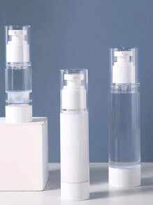 1PC Vacuum Travel Sub-packing Bottle, Travel Portable Lotion Bottle, Press Type Small Spray Bottle, Airless Pump Press Bottle Empty Plastic Vacuum Lotion Bottles, Clear Containers Cosmetics Skincare Travel Size Dispenser (100ML ) - Clear - View 3