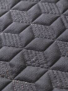 1pc Geometric 3D Solid Color Velvet Quilted Sofa Cushion, Minimalist Style With Anti-Slip Soft Multifunctional Dirt-Resistant Dust-Proof Holiday Decor Sofa Cover, Suitable For All Seasons - Black - View 8