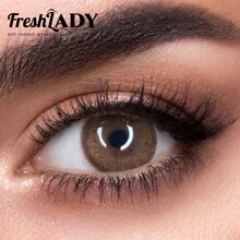 FRESH LADY Freshlady Student Fashion Contact Lenses Pupilentes Sepia 14.50mm Colored Contact Lenses 1 Year Disposable Halloween Costume Cosplay - Mocha Brown - View 9