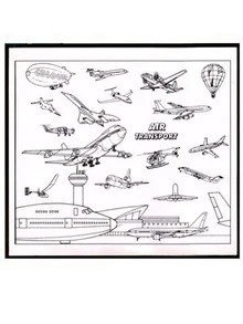 Reusable Plastic Coloring Mat - Air Transport Mat - Erases Water-Based Crayons And Markers - White - View 1