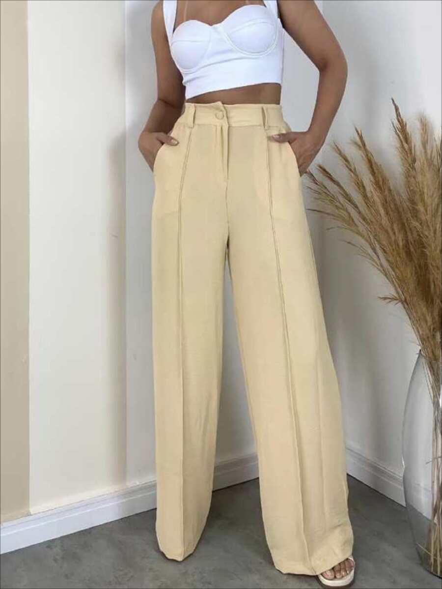 Women Jeans - Màu be - Xem 1