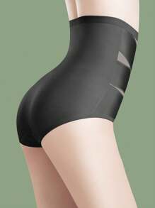 MEIYATING 高腰女士內褲,三角形造型,收復帶透氣和舒服織物 - 黑色 - 查看 2