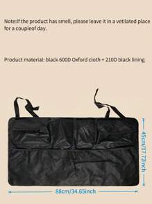 1pc Black Oxford Fabric Storage Hanging Bag For Suv Car Backseat/backrest Use - Black - View 3