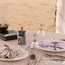 A36 Horn Wick Shake Bass Surround Stereo Transparent Wireless Bluetooth Speaker Audio Player - Grey - View 2