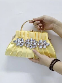 Fashionable Ladies' Gold Clutch Purse For Evening Party - Gold - View 1