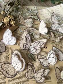 45入組復古蝴蝶剪影與英文字母裝飾手帳紙 - 彩色 - 查看 9