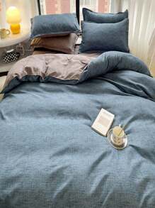Đơn giản Màu thuần Kim đôi Chăn bông Che phủ - Nhiều màu - Xem 1