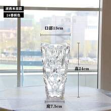 Glass Vase Modern Large Decorative Crystal Vase - 無色 - 查看 2