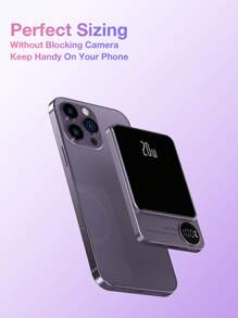 20W Magnetic Wireless Power Bank Wireless Charging External Battery 10000mAh - 淡紫色 - 查看 9