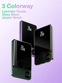 20W Magnetic Wireless Power Bank Wireless Charging External Battery 10000mAh - 淡紫色 - 查看 4