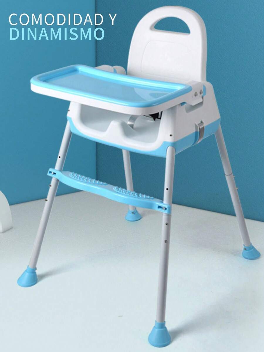 Silla Periquera Alta Para Bebe Ajustable 3 En 1 Reforzada - Azul - Ver 1