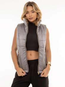 Women Coats - 灰色 - 查看 1