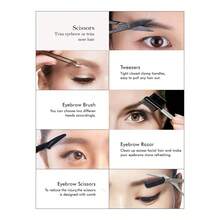 10pcs Eyebrow Grooming Tool Set, Includes Eyebrow Scissors, Tweezers, Eyebrow Razor, And Eyelash Brush, Multipurpose Beauty Makeup Kit Suitable For Travel And Home Use - Blue - View 5