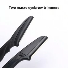 10pcs Eyebrow Grooming Tool Set, Includes Eyebrow Scissors, Tweezers, Eyebrow Razor, And Eyelash Brush, Multipurpose Beauty Makeup Kit Suitable For Travel And Home Use - Blue - View 9