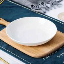 4 件組白色陶瓷義大利麵碗、沙拉碗、上菜碗、湯碗、義大利麵盤