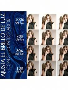 14 Pulgadas Aro De Luz Led Tripie  Soporte Celular Foto Video (Grande) - Blanco - Ver 11