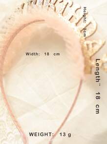 Angel Neitiri 1pc Birthday Party Photo Prop Headband, Cute Hair Accessory For Birthday Party - White - View 4