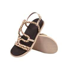 Women Flat Sandals - Beige - View 3