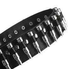 Street Bullet Rivet Belts Personalized Black Belt Fantastic Pu Leather Belt For Jeans Hip Hop - Black - View 5