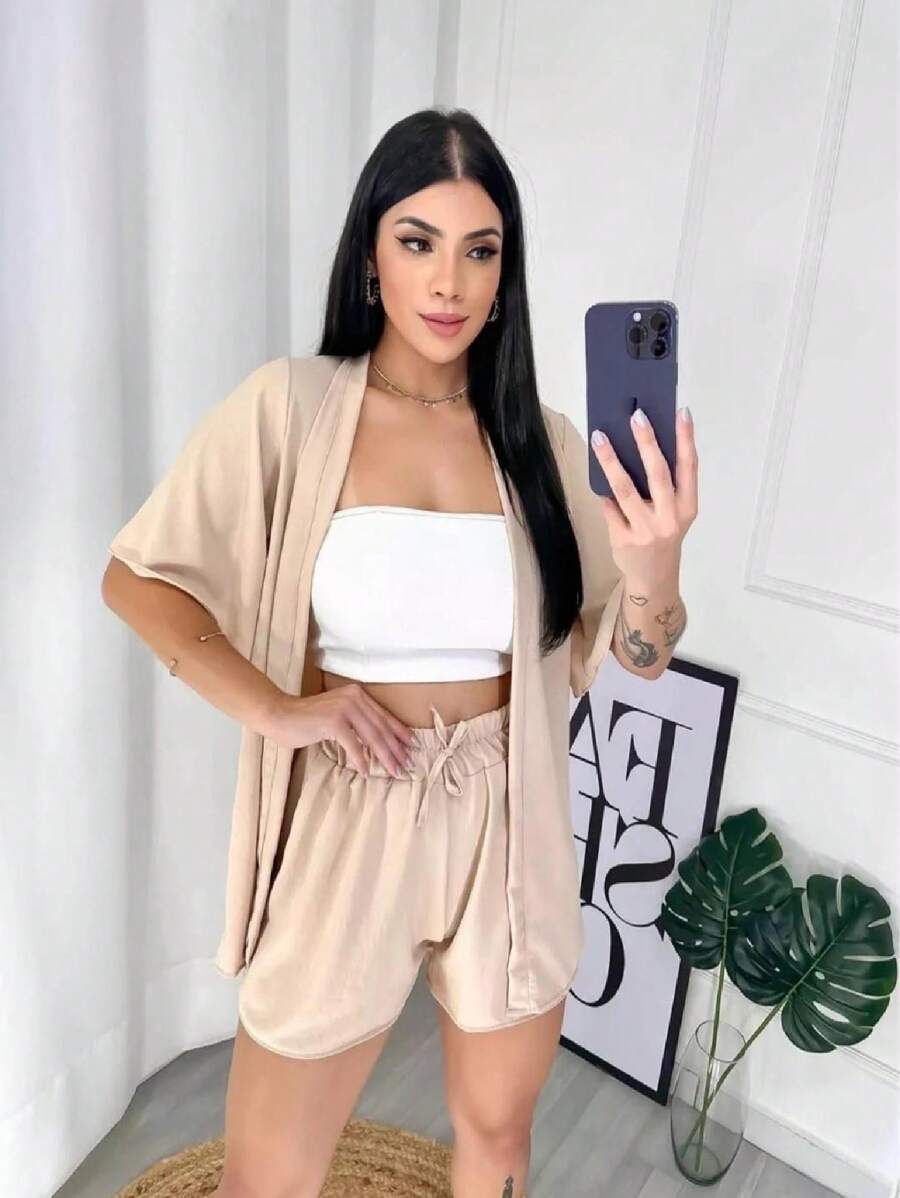 Women Two-piece Outfits - Màu be - Xem 1