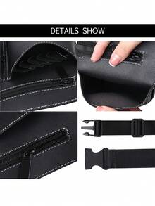 美髮剪刀包,適合美髮師、髮型師、附剪刀的腰包、小袋、收納 - 黑色 - 查看 5