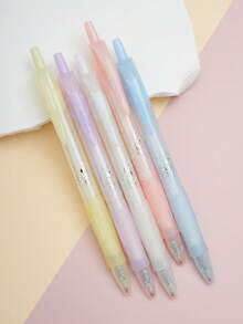 5pcs Quick Drying Ballpoint Pens, Black Ink, Large Capacity, 0.5mm Tip For Students And Office, Retractable, Signature Pen - Multicolor - View 2