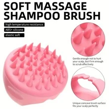 1 件头发头皮按摩器洗发刷硅胶洗头刷手持淋浴头皮擦洗清洁刷用于去除头皮屑、头皮止痒抓挠刷、淋浴刷、女性和男性和宠物柔软硅胶头皮按摩器用于头皮护理、学校、返校、旅行、旅行必需品、家庭必需品、水疗、按摩工具、按摩、按摩器、水疗 - 紫色 - 查看 4
