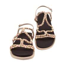 Women Flat Sandals - Beige - View 2