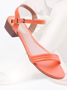 Women Heeled Sandals - 橘色 - 查看 1