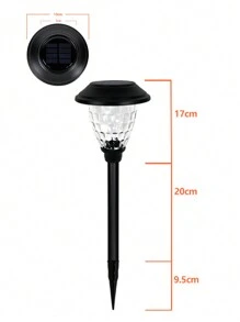 2入組太陽能戶外LED白色燈草坪燈,不銹鋼玻璃防水山水途徑,花園裝飾用品合適的適用於小路草地庭院(黑色白色燈,銀濃烈香調燈)