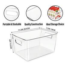 2-8pcs/Set Transparent Plastic Food And Beverage Storage Container. Stackable Fridge Drawer Box For Freshness Beach Bag Beach Essentials Beach Towel Organizer Beach Accessories Beach Stuff Holiday Bag Holiday Essentials For Summer For Vacation - Clear - View 3