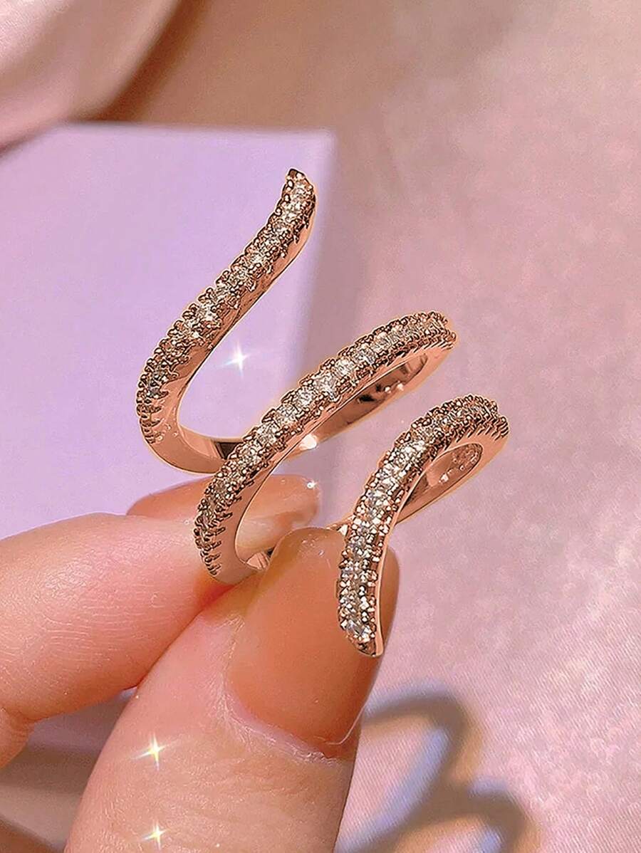 1 chiếc nhẫn đá Cubic Zirconia tinh xảo, quà tặng Ngày Valentine cho nữ, thích hợp cho đám cưới, lễ đính hôn, kỷ niệm, tiệc tùng và các dịp khác, cũng thích hợp làm quà tặng cho mẹ, Ngày của Mẹ, v.v.