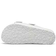 Men's Plastic Waterproof Non-Slip Solid Black Round Toe Flat Slide Sandals