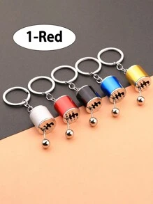 1入組換檔鍊6速換檔鍊迷你汽車換檔棍總成鍵圈手動變速箱鍵鏈創意汽車鑰匙扣鑰匙扣配件男士藍色汽車改裝掛墜換檔鍊金屬鑰匙扣適用於日常使用禮品禮品配件裝飾鑰匙鏈吊飾汽車鑰匙扣汽車鑰匙鏈 - 紅色 - 查看 2