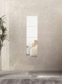 4入組方形鏡子牆貼