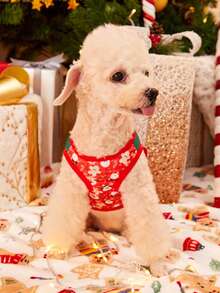 PETSIN 1pc Pet Christmas Suit Style Festive Costume Vest - Multicolor - View 4