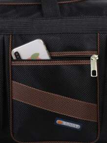 可折疊大容量攜帶式行李袋運動健身袋長短途旅行袋,大容量旅行袋短途行李袋便攜健身袋肩袋胸包手提包,可折疊旅行收納袋大容量拉鍊行李袋,輕便攜帶式旅行包和旅行配件 - 卡其色 - 查看 3