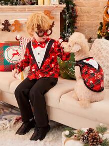 PETSIN 1 件聖誕寵物套裝服裝寵物背心 - 彩色 - 查看 3