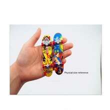 1pc Random Color Mini Finger Skateboard Creative Toy Stress Relief Skateboard - Multicolor - View 5