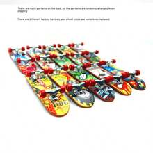 1pc Random Color Mini Finger Skateboard Creative Toy Stress Relief Skateboard - Multicolor - View 6