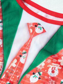 PETSIN 1pc Pet Christmas Suit Style Festive Costume Vest - Multicolor - View 5