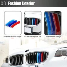 1set/3pcs Abs Car Front Grille Decoration Clip For Bmw 5 Series G30 2018-2020 M-color Kidney Grille - Multicolor - View 7