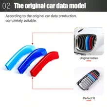 1set/3pcs Abs Car Front Grille Decoration Clip For Bmw 5 Series G30 2018-2020 M-color Kidney Grille - Multicolor - View 6