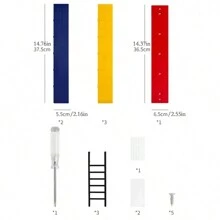 1個abs壁掛式玩具收納架,免費打孔壁掛式玩具收納架,可自由組合時尚玩具收納架,適合兒童、成人、家庭使用的玩具區收納 - 彩色 - 查看 5