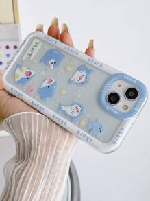 Nueva Llegada De Funda Transparente Cuadrada Espesada De Patrón Protector Con Marco Lateral Reforzado Anti-caída, Compatible Con Iphone - Multicolor - Ver 5