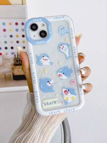 Nueva Llegada De Funda Transparente Cuadrada Espesada De Patrón Protector Con Marco Lateral Reforzado Anti-caída, Compatible Con Iphone - Multicolor - Ver 2