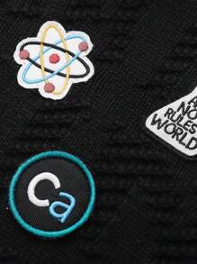 Annil 青少年男女冬季時尚保暖極簡高領毛衣黑色 - 黑色 - 查看 4