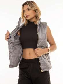 Women Coats - 灰色 - 查看 2