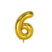 Globos decorativos, globos de cumpleaños, globos de números, globo metálico - Dorado - Ver 10